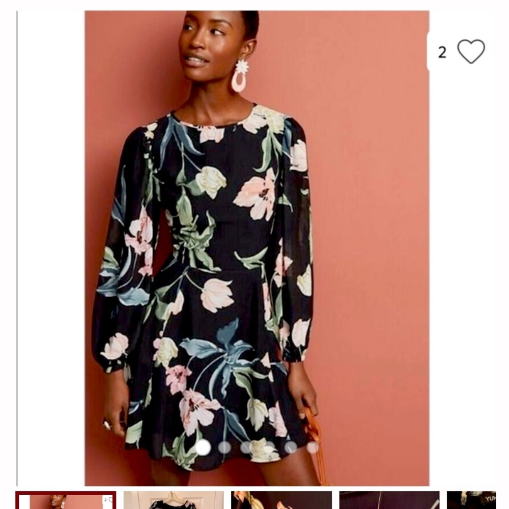 Yumi Kim Long Sleeve Floral Dress
